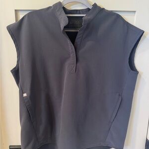 Figs Charcoal Rafaela Oversized Scrub Top